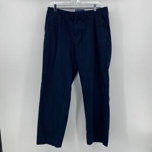 Polo Ralph Lauren Suffield Pants Mens 34x30 Navy Blue Cotton Chino Straight Leg